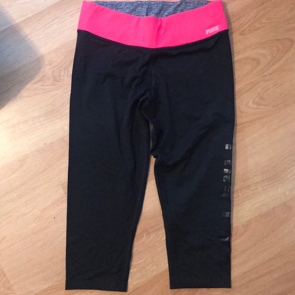 PINK black and pink Capri pants